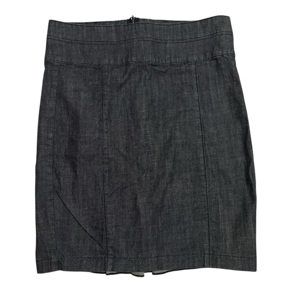GUESS Dark Wash Denim Pencil Short Mini Skirt Women's 29 Back Ruffle‎ Hem Y2K